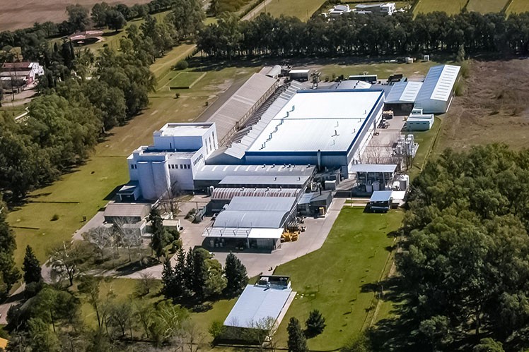 Vista aérea de una planta de ZF en Argentina