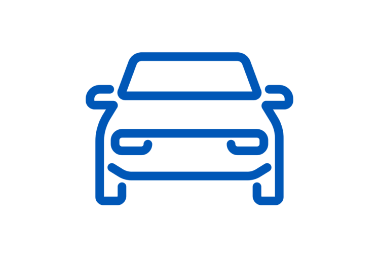 Blaues Icon: Pkw