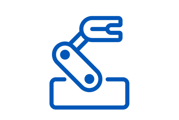 Blaues Icon: Maschine