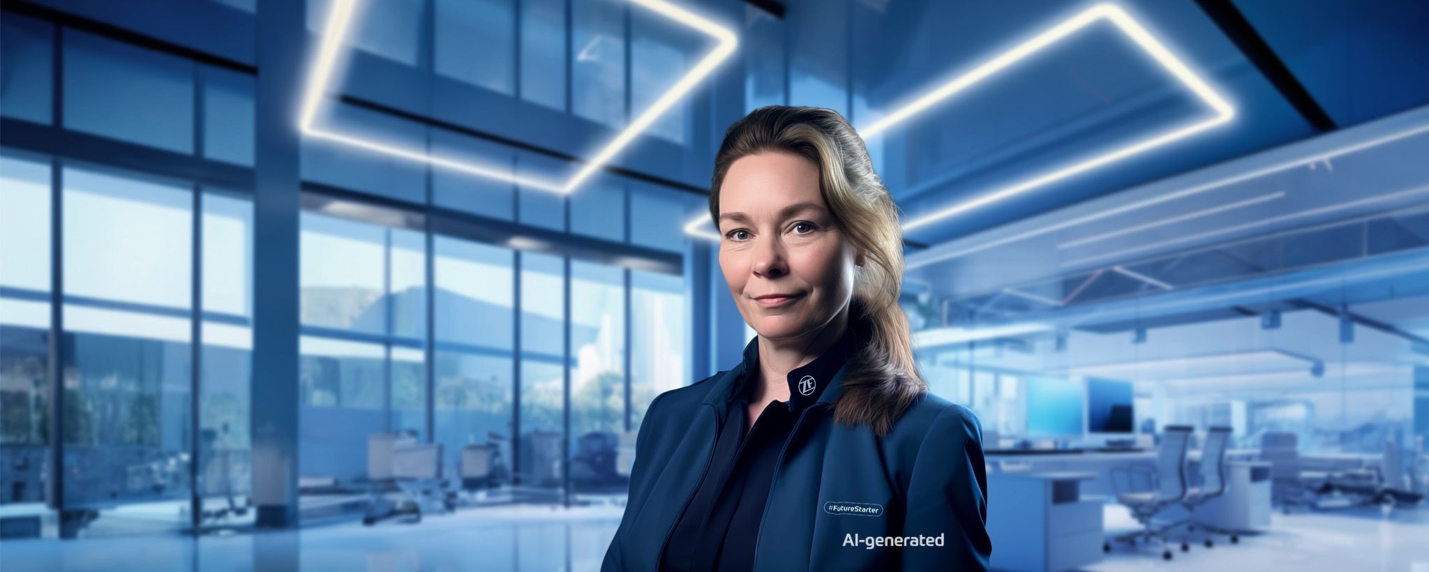 ZF Employee in futuristic look
