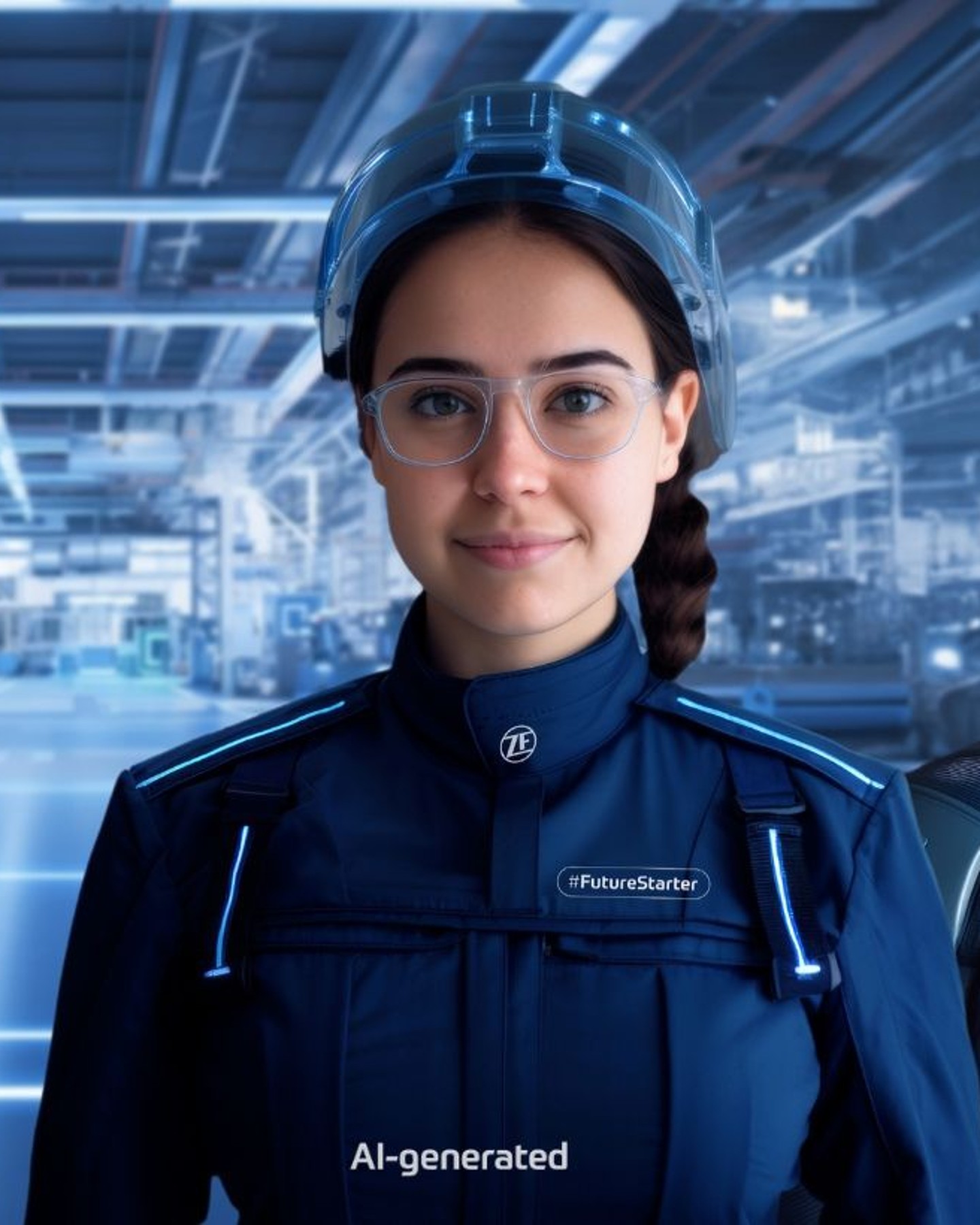 ZF junior employees in futuristic look