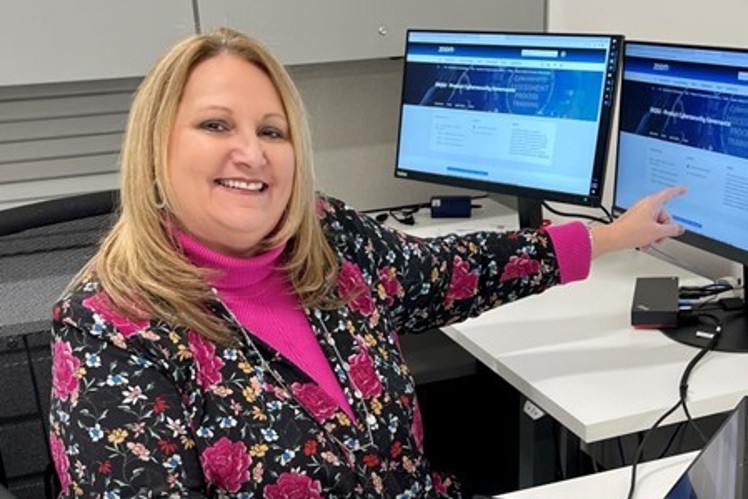 Beverly Burns at work