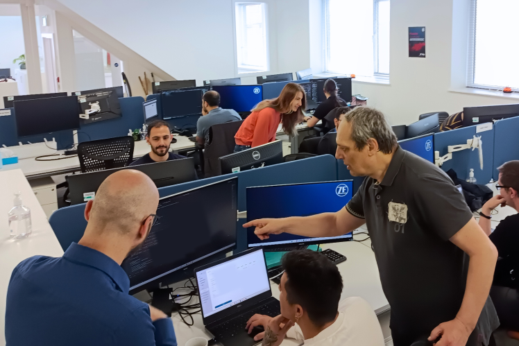 ZF employees in the office in Dublin