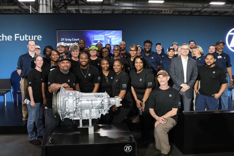 Group picture with employees.