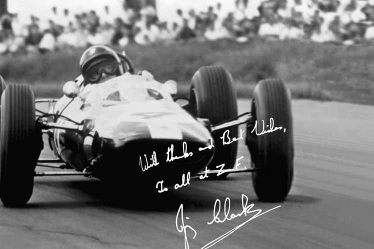 Greetings from Formula One World Champion Jim Clark.