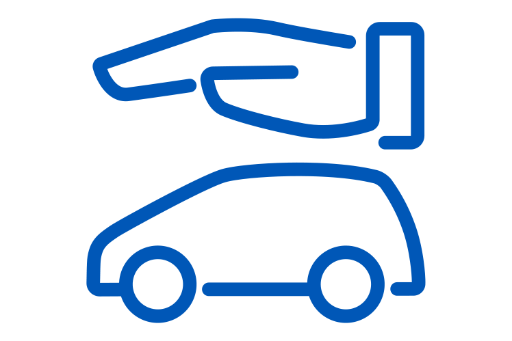 Icon Integrierte Fahrzeugsicherheit