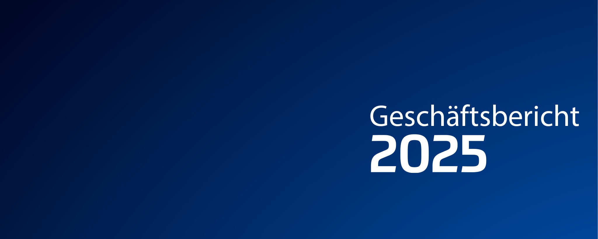 Einband des Geschäftsberichts 2025