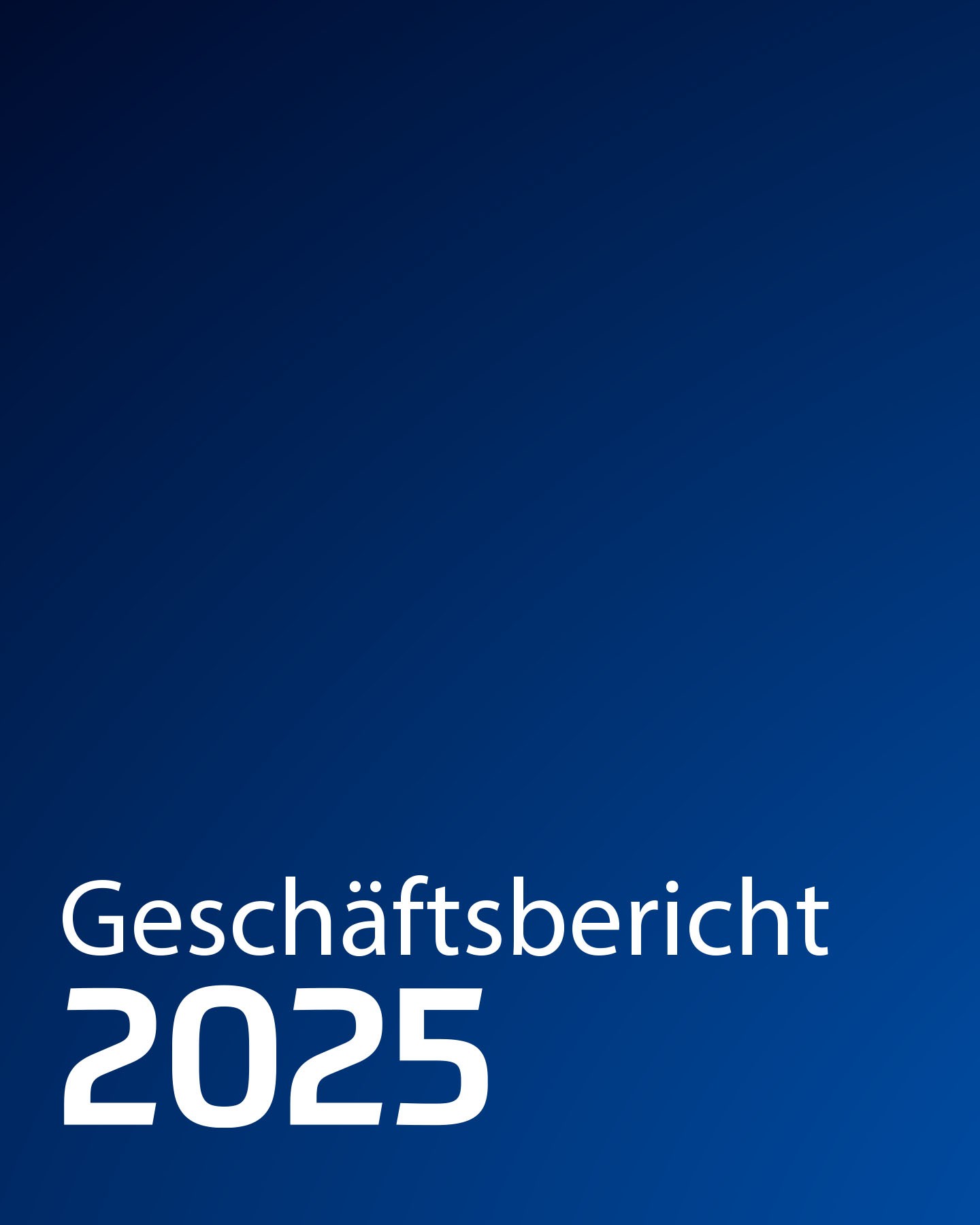 Einband des Geschäftsberichts 2025
