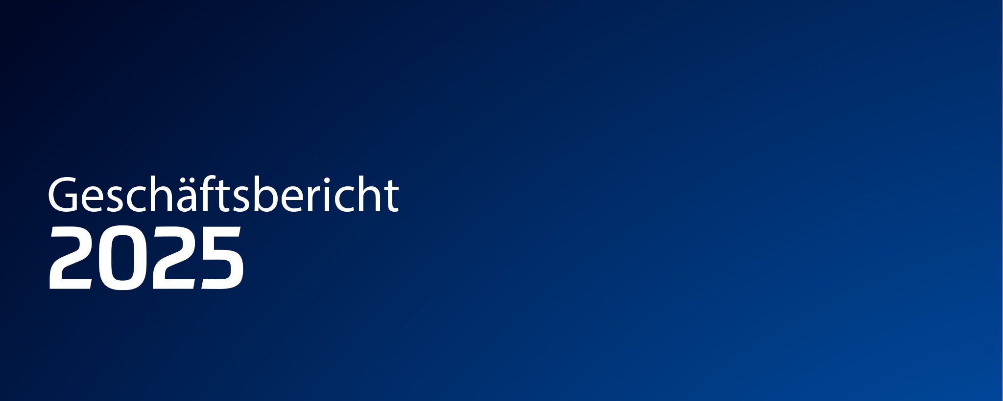 Einband des Geschäftsberichts 2025