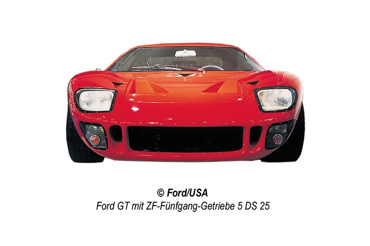 Advertising brochure for production vehicle Ford GT 40 with ZF 5DS25