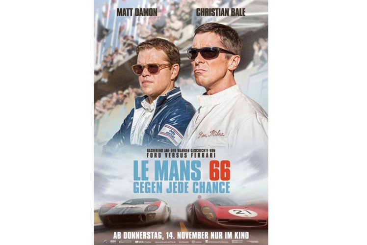 Cinema poster for the film “Le Mans 66 – Against All Odds”