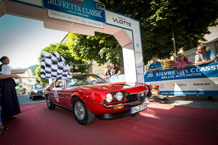 Finish of the Alfa Romeo Montreal at the Silvretta Classic