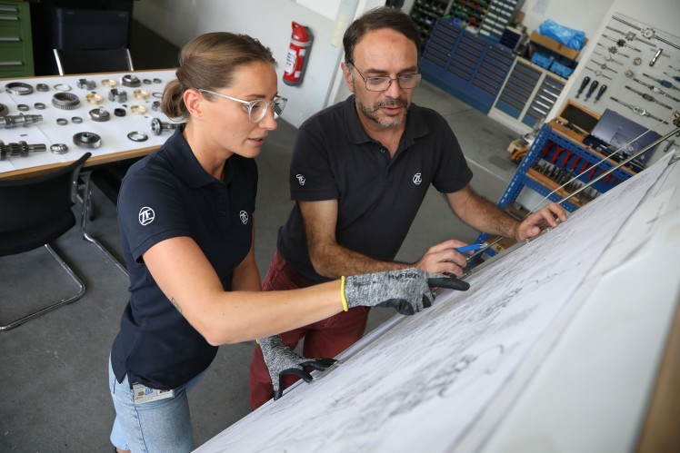 Tolerance meeting on the historic drawing board.