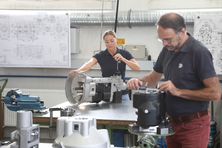 Assembly and shifting through in the workshop area.