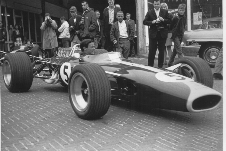 Jim Clark in a Lotus 25
