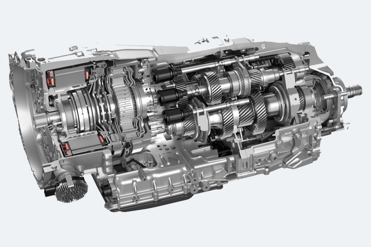 Das 8-Gang-Doppelkupplungsgetriebe gibt es auch mit Hybridmodul.