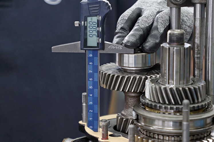 Precision work is required during assembly to determine the exact dimension for the shaft clearance.