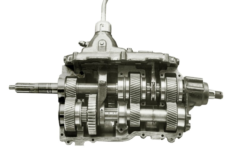 Das Bild zeigt in schwarz-weiss ein freigestelltes Aphongetriebe Gn im Anschnitt.