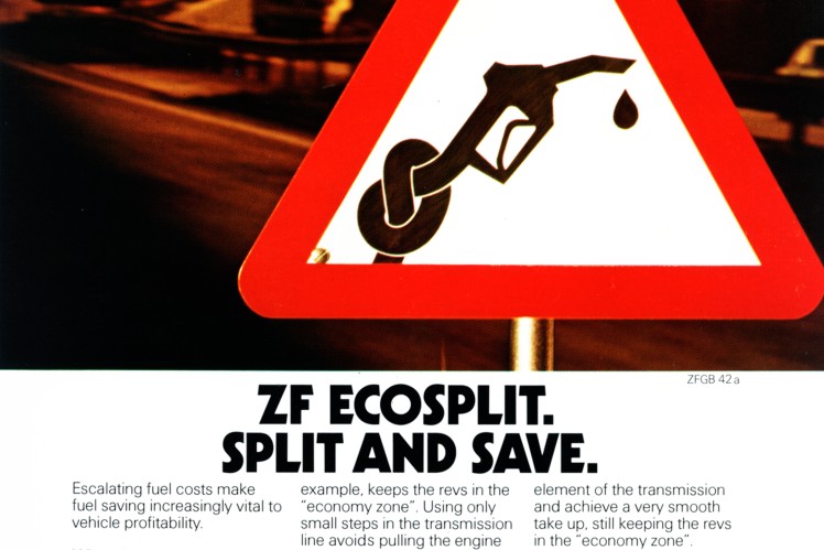 Anzeige für das Ecosplit Getriebe.