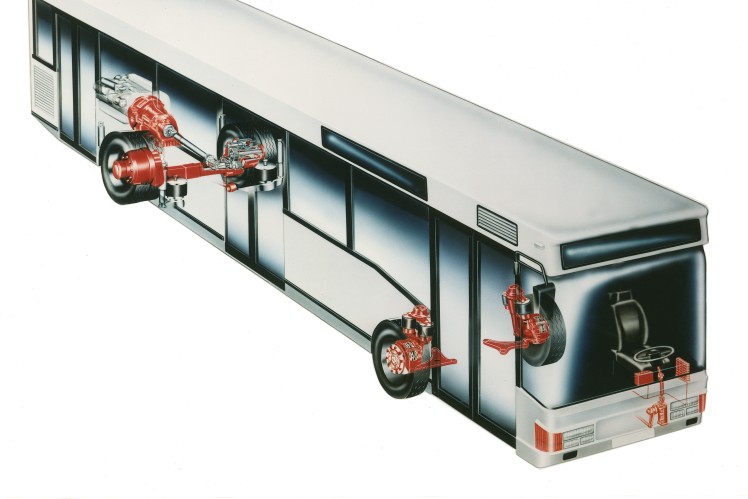 Niederflurbus mit Niederflurachse