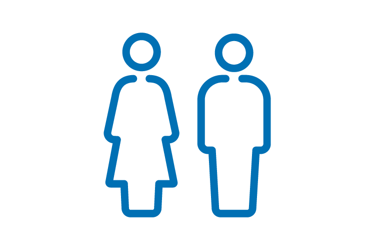 Symbol, das verschiedene Geschlechter repräsentiert