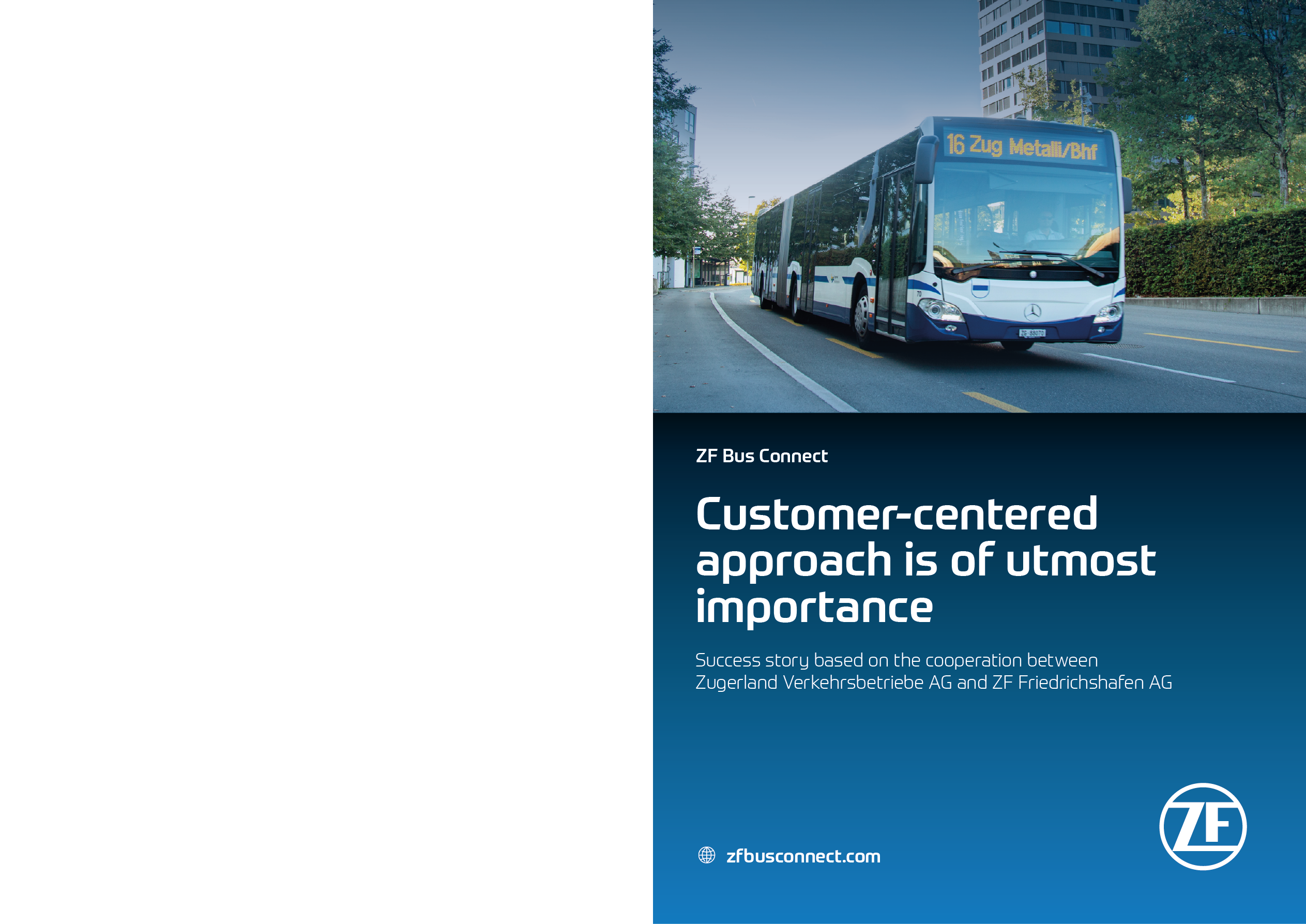 Brochure cover: Customer-centered approach.