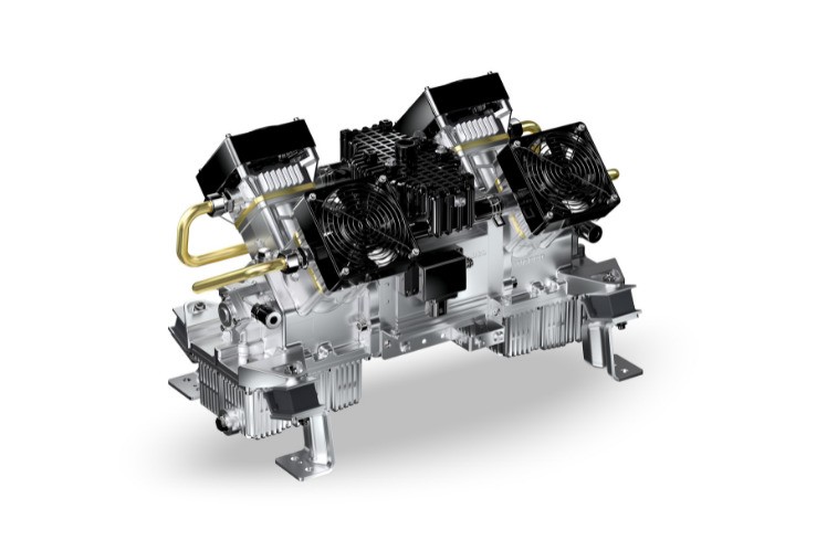 e-comp is a compressed air generation solution dedicated to electric and hybrid commercial vehicle applications.