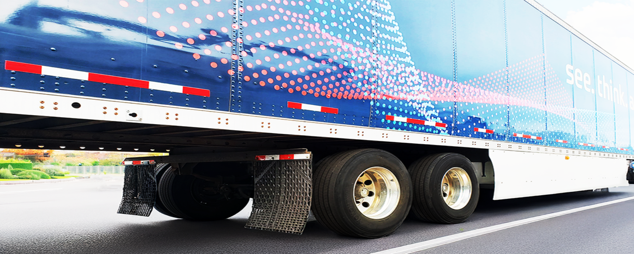 ZF OptiFlow mudflap and Trailer Skirt on trailer