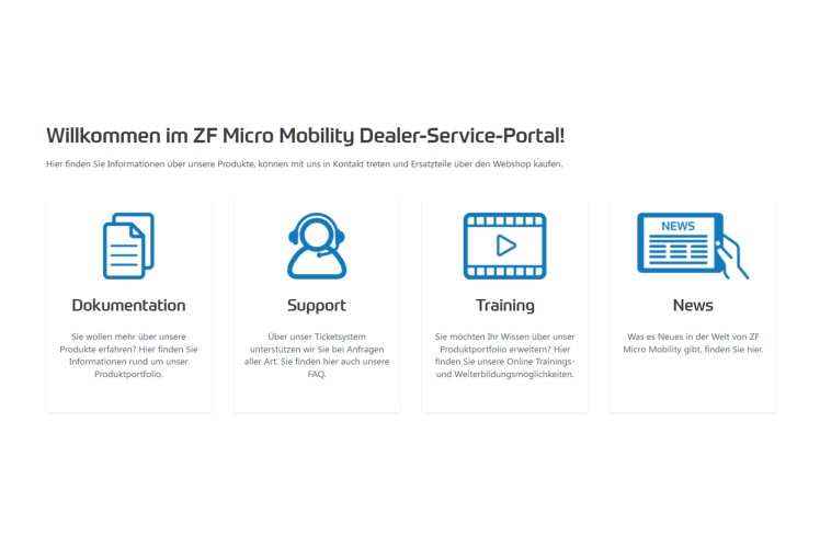 Screenshot Dealer Service Portal