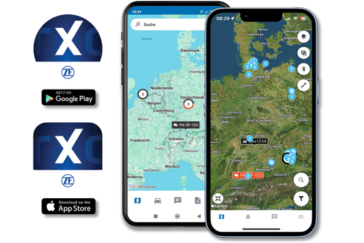 ZF WorXon Pro App for Managers to get asset tracking, mobile fleet management and construction site monitoring