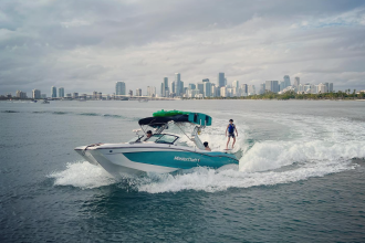 Boat belonging to ZF client Marcos Moran of Gator Bait Wakeboard School.