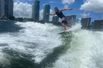 ZF client Marcos Moran of Gator Bait Wakeboard School.