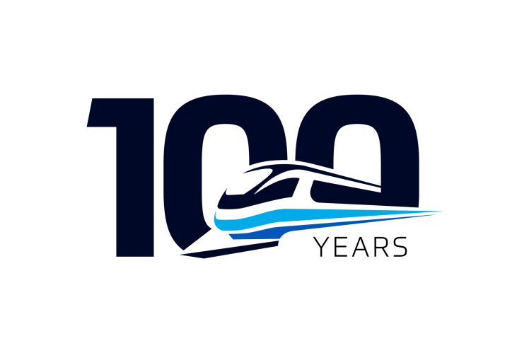 Logo 100 Jahre ZF-Bahntechnik