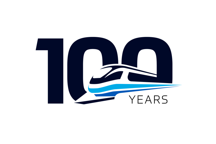 Logo 100 Jahre ZF Bahntechnik