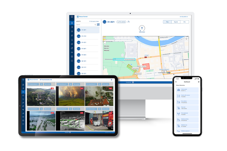 Laptop-Mockup mit Abbildung einer Landkarte