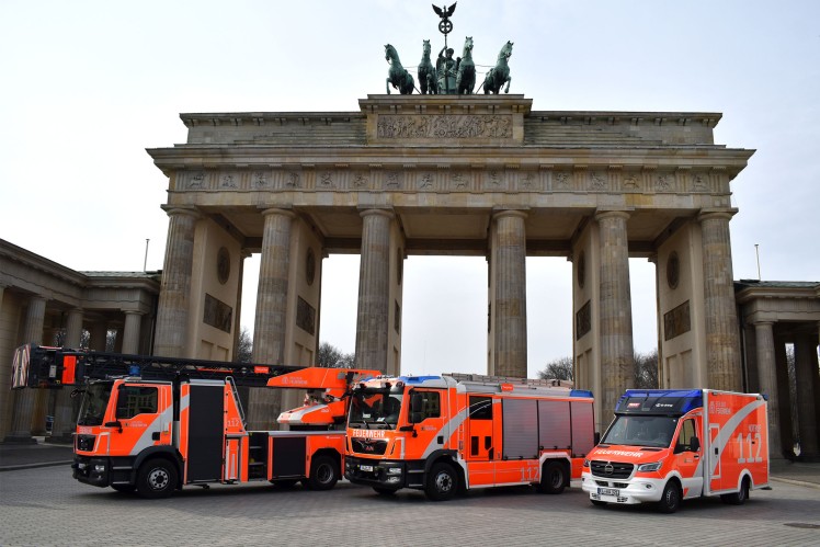 Referenzbild der Berliner Feuerwehr vor dem Brandenburger Tor