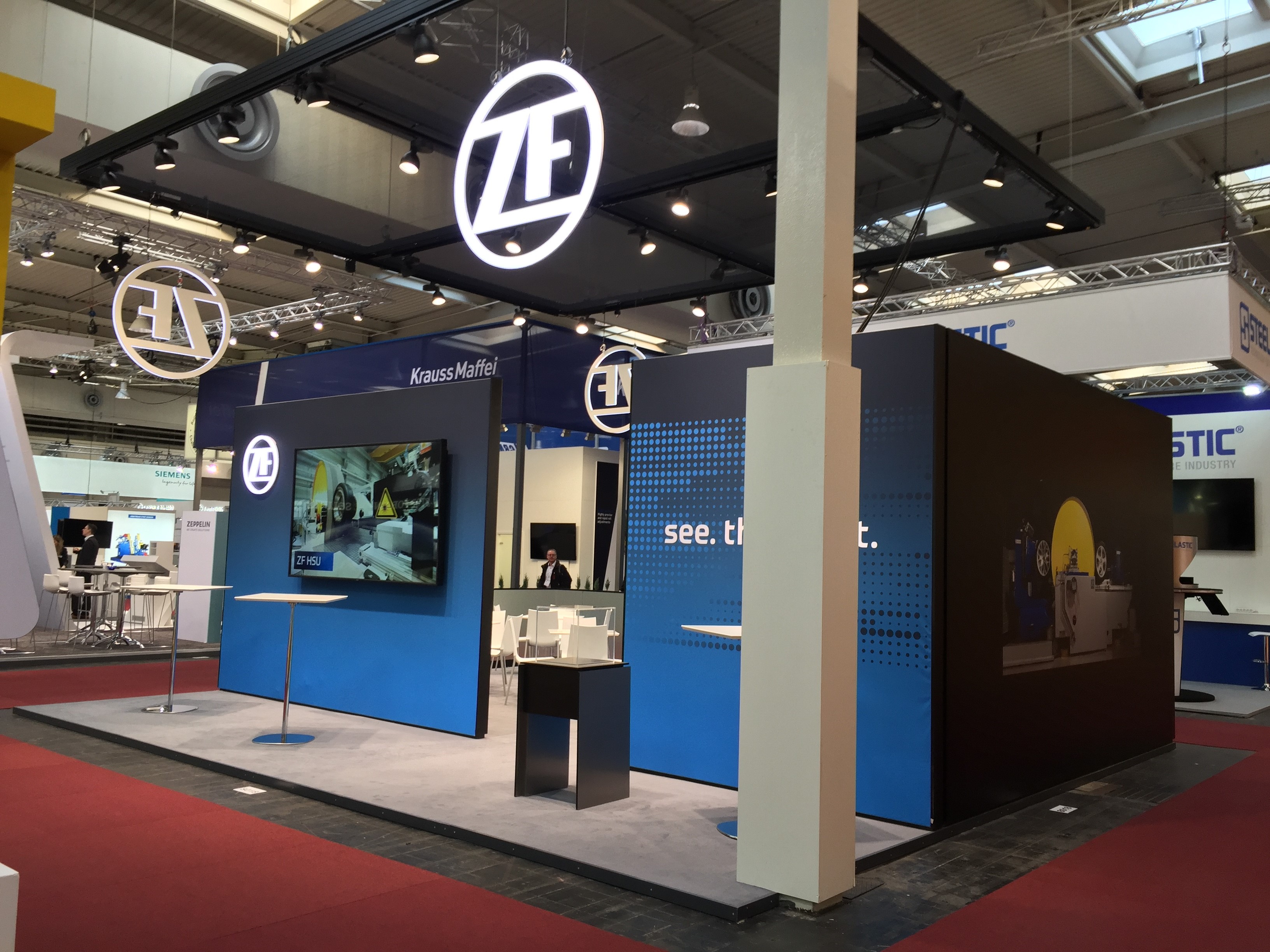 ZF booth presenting latest testing technologies