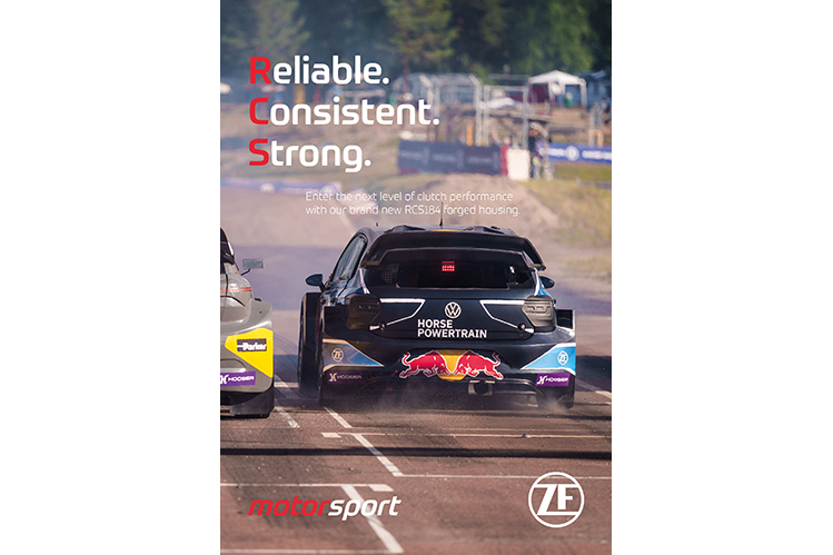 ZF motorsport RCS184 cover with racing car at the start line