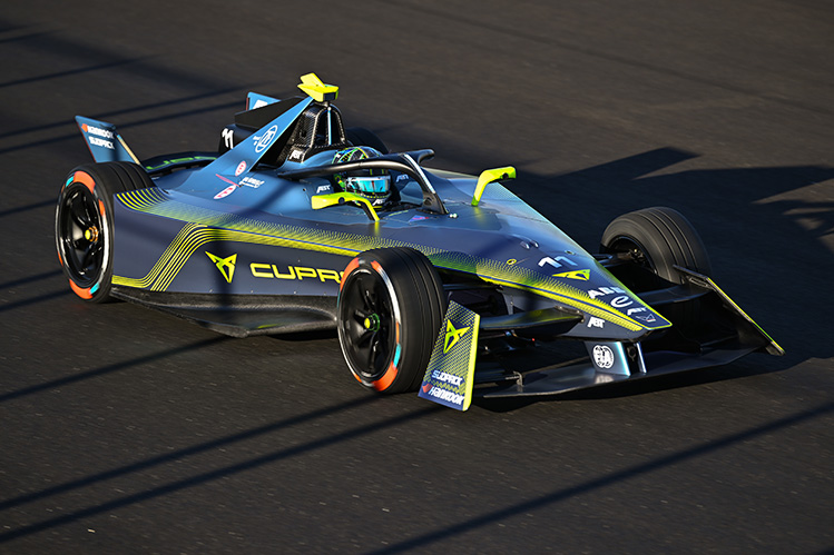 ABT Cupra car casting shadow on track