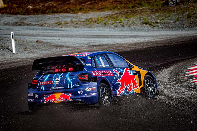 Kristoffersson motorsport vehicle travelling at speed on track