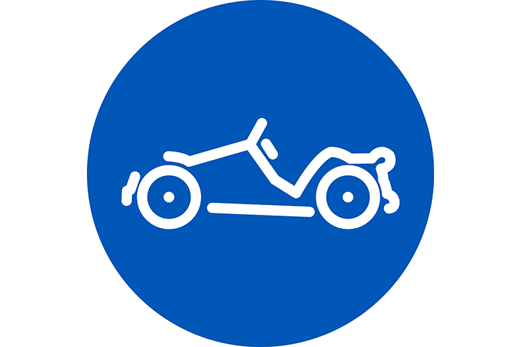 Vintage car icon on blue circle