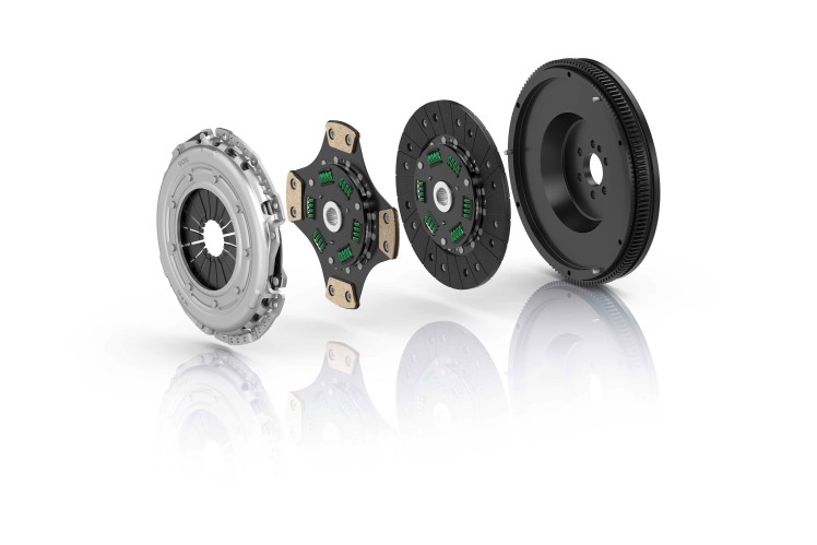 Exploded PCS on white background